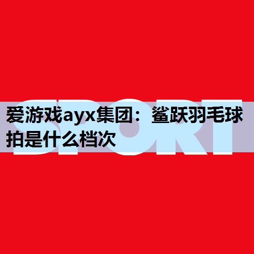 鲨跃羽毛球拍是什么档次 鲨跃羽毛球拍是什么档次